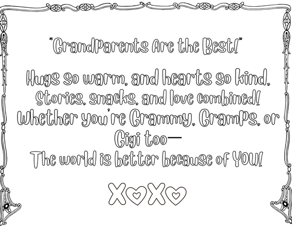 Grandparents Day Love Kit: Coloring Pages & Award Certificates for Kids, Printable Kids Coloring Pages + All About My Grandpa, Grandma Love