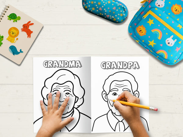 Grandparents Day Love Kit: Coloring Pages & Award Certificates for Kids, Printable Kids Coloring Pages + All About My Grandpa, Grandma Love