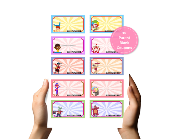 Colorful Kids Reward Coupons - Behavior Chart Incentive Cards, Digital Download, Grandkid Reward, Fun and Educational Kids Reward Coupons