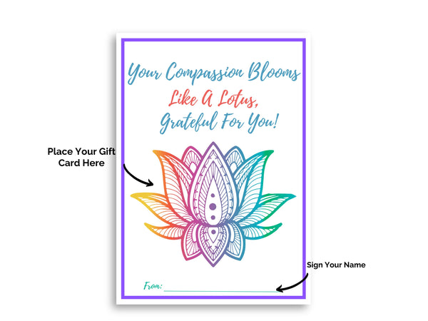 Show Some Love to Nurses & Teachers with Instant Download Thank You Gift Card Holder