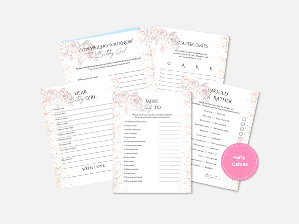 Quinceañera Party Pack PDF – Mis Quince Años, Sweet 16 Party , Sweet 15 Games, Mis Quinceaños Printable Decor, Sweet 15 Favor Bundle