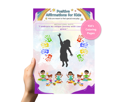 I Am Magic – Positive Pages for Kids, Motivational Coloring for Children, Positive Affirmations for Kids, Healthy Minds, Self-Love Quotes
