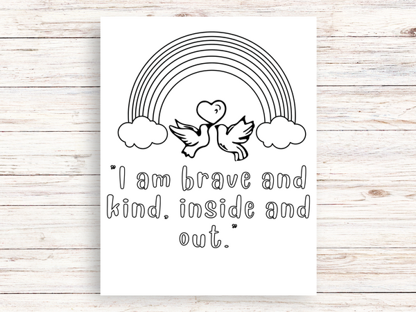 I Am Magic – Positive Pages for Kids, Motivational Coloring for Children, Positive Affirmations for Kids, Healthy Minds, Self-Love Quotes