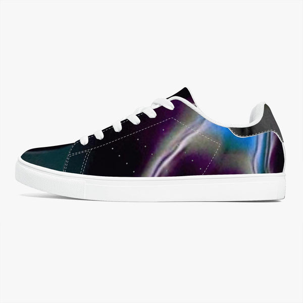 190. Classic Low-Top Leather Sneakers - White/Black - Onley Dreams Infinity