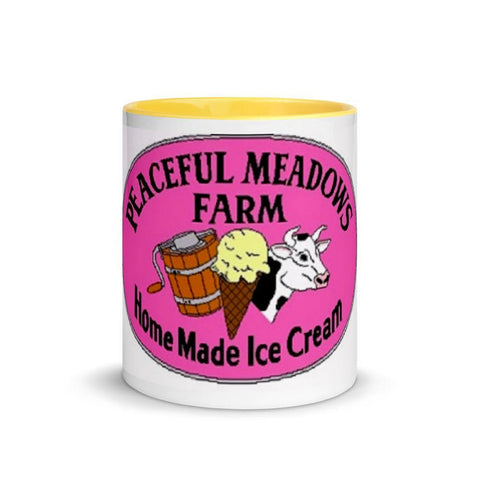 Peaceful Meadows Ice Cream BEST ICE CREAM in Massachusetts Mug with Color Inside - Onley Dreams Infinity
