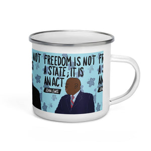 Freedom Is Not a State Enamel Mug - Onley Dreams Infinity